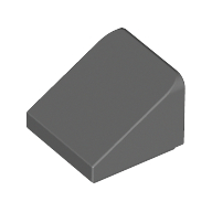 Lego Brick Sloped 30° 1 x 1 x 2/3 (Cheese Slope) / Dark Bluish Gray