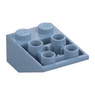 Lego Brick Sloped Inverted 33° 3 x 2, No Connections between Studs, Ovoid Bottom Pin / Sand Blue