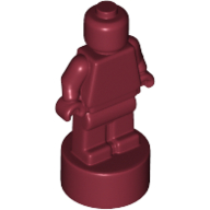 Lego Minifig Trophy Statuette / Dark Red
