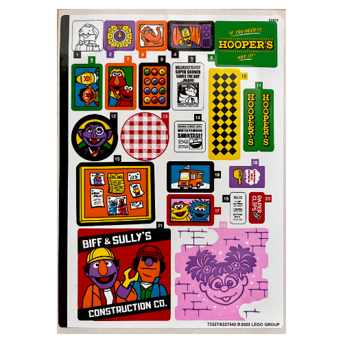 Lego Sticker Sheet for Set 21324-1 / [No Color/Any Color]