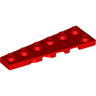 Lego Wedge Plate 6 x 2 Left / Red