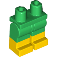 Lego Hips with Green Legs and Yellow Boots Pattern / Green