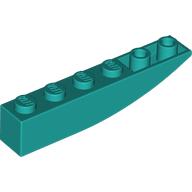 Lego Brick Curved Inverted 6 x 1 / Dark Turquoise
