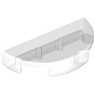 Lego Tile Round 1 x 2 Half Circle / Trans-Clear