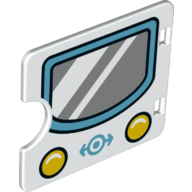 Lego Duplo Door / Window with Cutout (Semi Oval) with Train Logo, Window, and Headlights Print