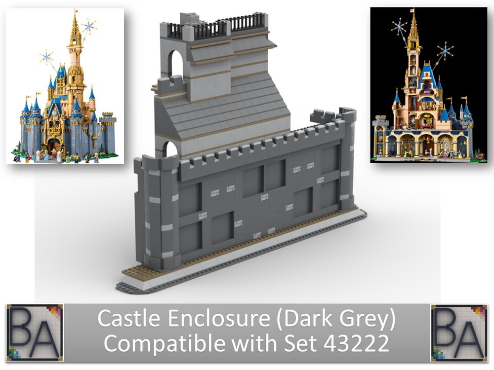Lego Set 43222 Castle Enclosure (Dark Grey)