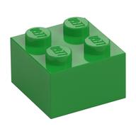 Lego Brick 2 x 2 / Bright Green