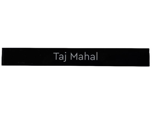 Lego Tile 1 x 8 with 'Taj Mahal'  Pattern (Sticker) - Set 40585 / Black