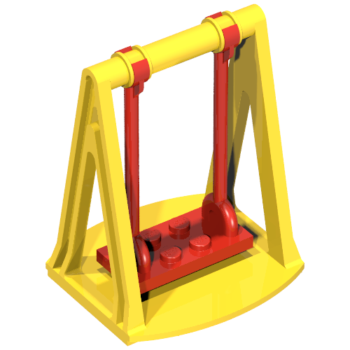 Lego Fabuland, Swing Base with Red Seat [Complete Assembly]