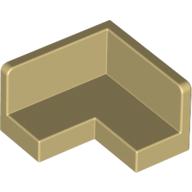 Lego Panel 2 x 2 x 1 Corner / Tan