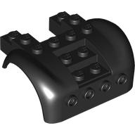 Lego Vehicle Body, Wheel Arch / Mudguard 6 x 6 x 2 Curved Fenders [Plain] / Black