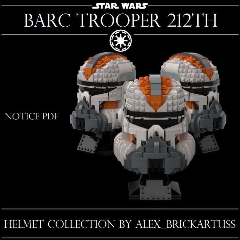Lego Helmet Barc trooper 212 th