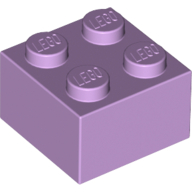 Lego Brick 2 x 2 / Lavender