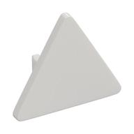 Lego Road Sign Clip-on 2.2 x 2.667 Triangular with Open O Clip / White