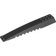 Lego Brick Wedged, Curved 16 x 4 Triple with Inner Ridges / Black