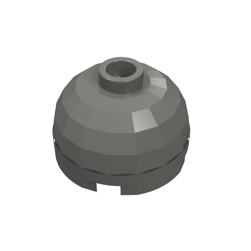 Lego Brick Round 2 x 2 Dome Top, Blocked Open Stud, Bottom Axle Holder / Dark Bluish Gray