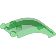 Lego Windscreen 6 x 2 x 2 with Handle / Trans-Green