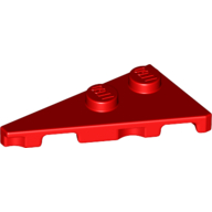 Lego Wedge Plate 2 x 4 27° Left / Red