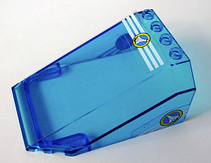 Lego Windscreen 8 x 6 x 3 Wedge with Space Port Pattern on Top and Sides (Stickers) - Set 6453