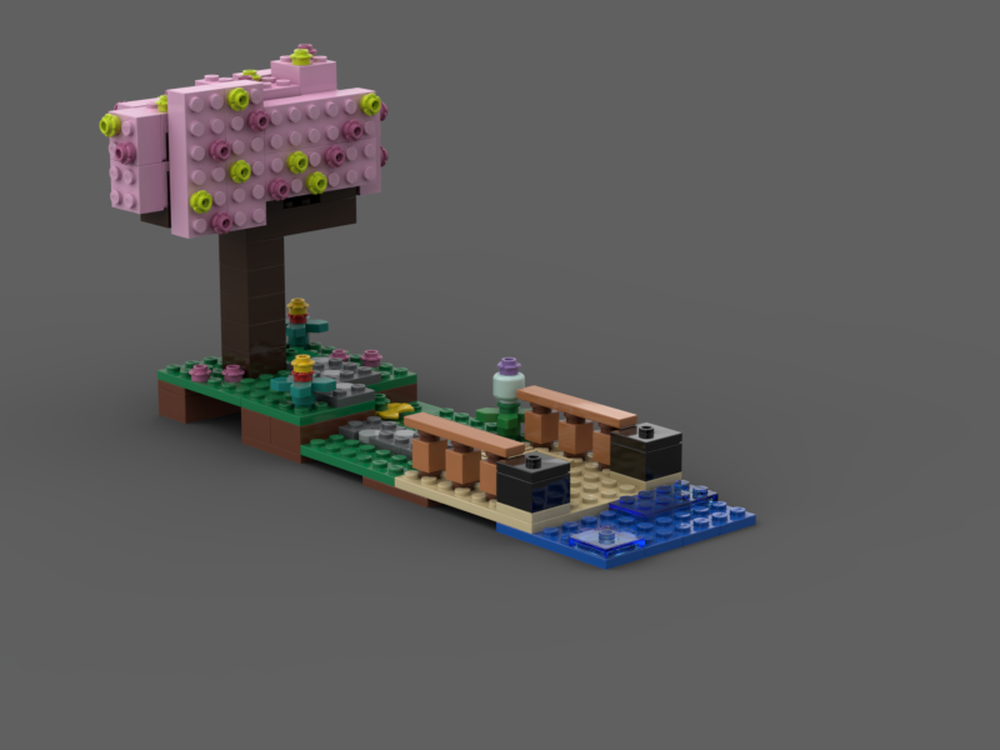 Lego Minecraft Cherry Tree dock