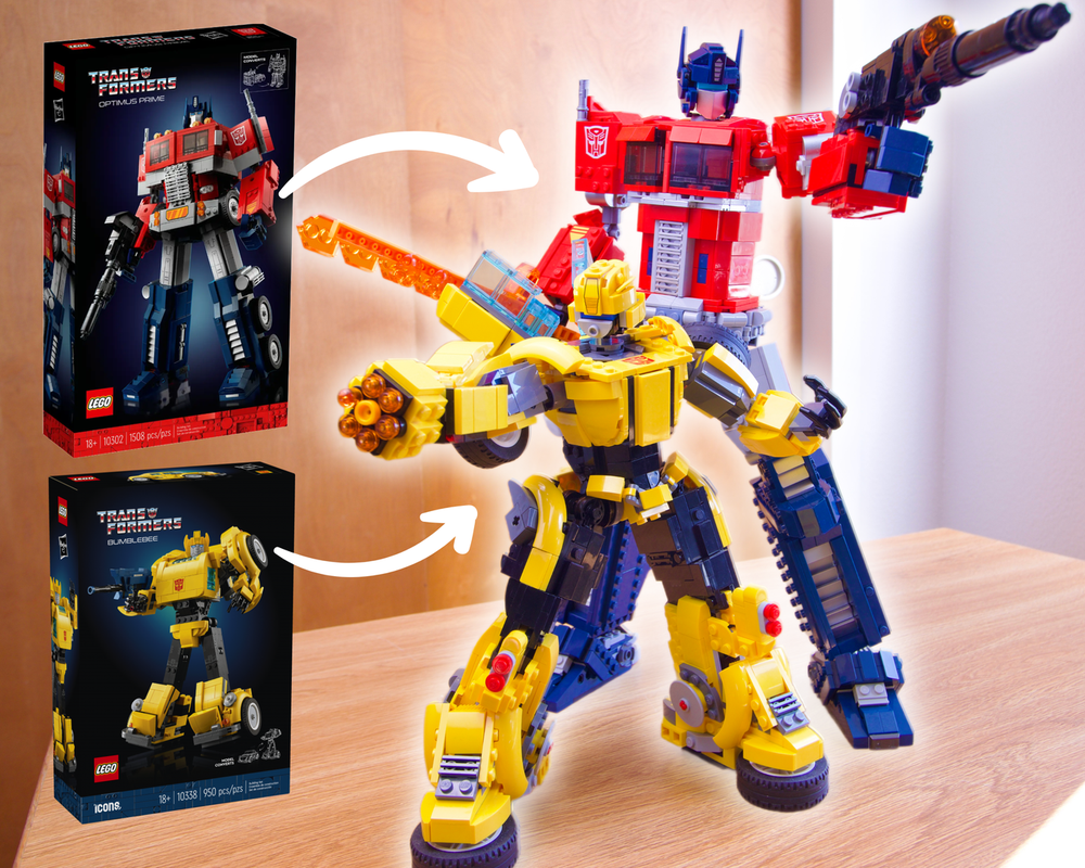 Lego Optimus Prime + Bumblebee Alternate Build (10302 + 10338)