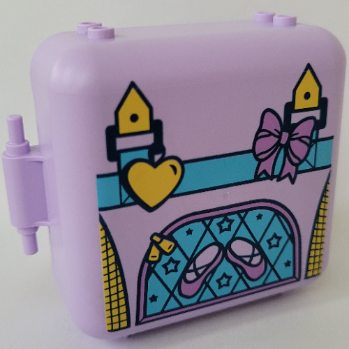 Lego Pod, Square 3 x 8 x 6 2/3 [Male] with Suitcase Print