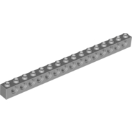 Lego Technic Brick 1 x 16 [15 Pin Holes] / Light Bluish Gray