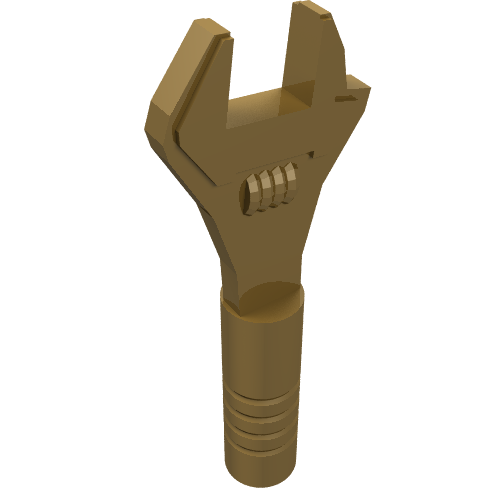 Lego Tool Wrench / Spanner Adjustable / Pearl Gold