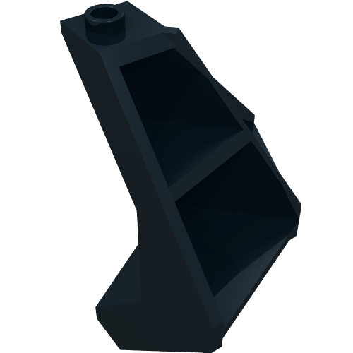 Lego Panel 4 x 4 x 6 Corner Convex Ribbed / Black
