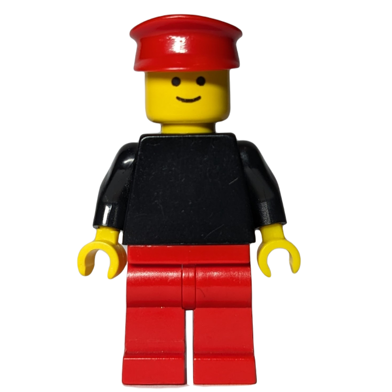 Lego Black Torso, Red Legs, Red Hat