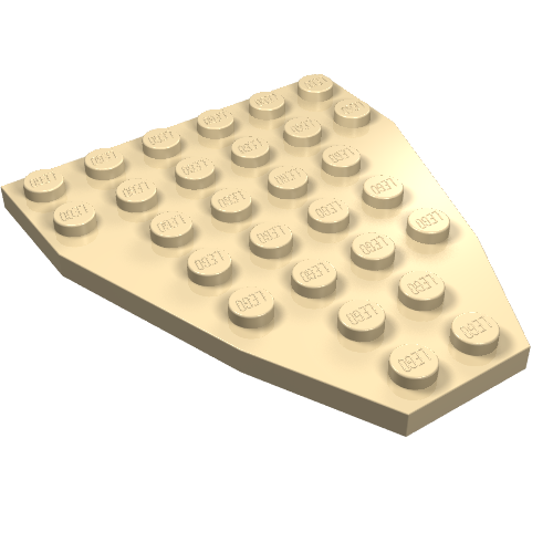 Lego Wedge Plate 7 x 6 Boat Bow without Stud Notches / Tan