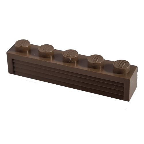 Lego Modulex Brick 1 x 5 with Horizontal Grooves / Modulex Light Gray