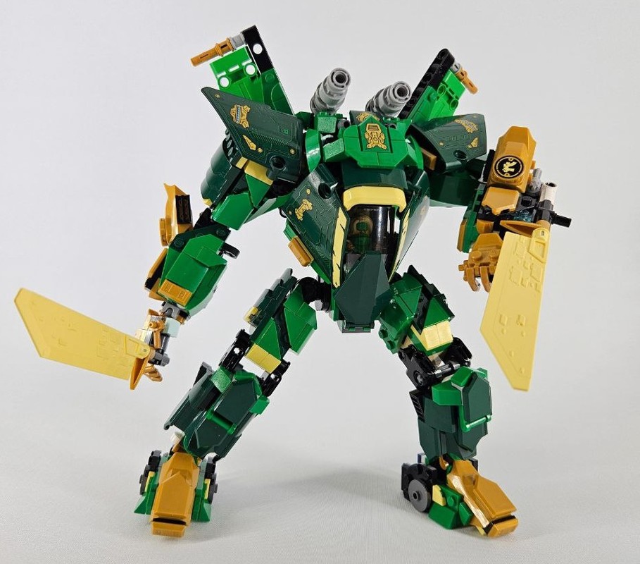Lego Lloyd's EF-1 Mech & Dragonian Flyer (Ninjago 71845 Alt Build)
