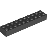 Lego Brick 2 x 10 / Black