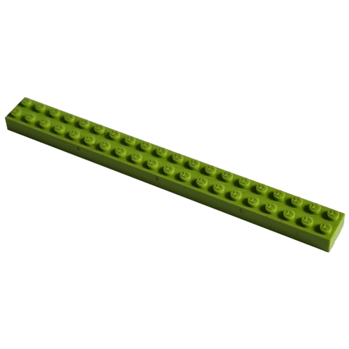 Lego Modulex Brick 2 x 20 with M on Studs / Modulex Pastel Green
