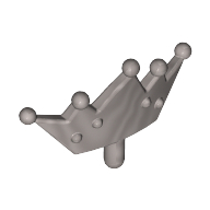 Lego Headwear Accessory Crown / Tiara / Flat Silver