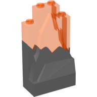 Lego Rock Panel 2 x 4 x 6 with Marbled Dark Bluish Gray Pattern