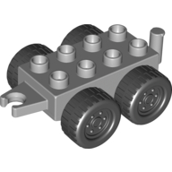 Lego Duplo Car Base 2 x 4 with Four Wheels and Hitch Ends