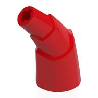 Lego Animal Body Part, Horn Stacked 45 deg. with Axle Connectors / Red