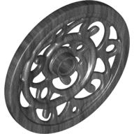 Lego Ornate Carriage Wheel [43.2mm] / Pearl Titanium