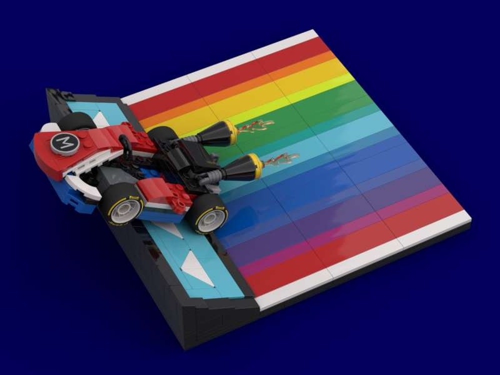 Lego Rainbow road glider ramp