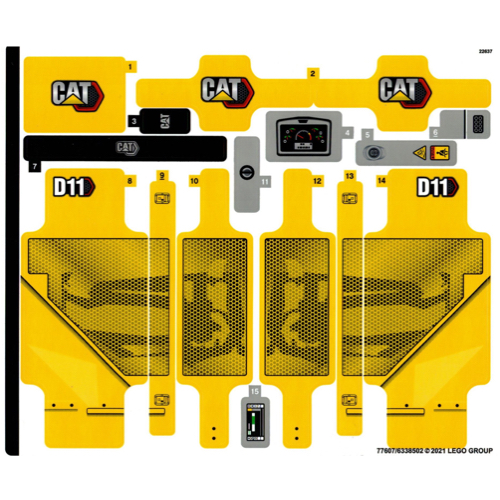 Lego Sticker Sheet for Set 42131-1 / [No Color/Any Color]