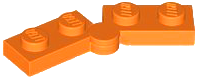 Lego Hinge Plate 1 x 4 Swivel (2429 / 2430) / Orange