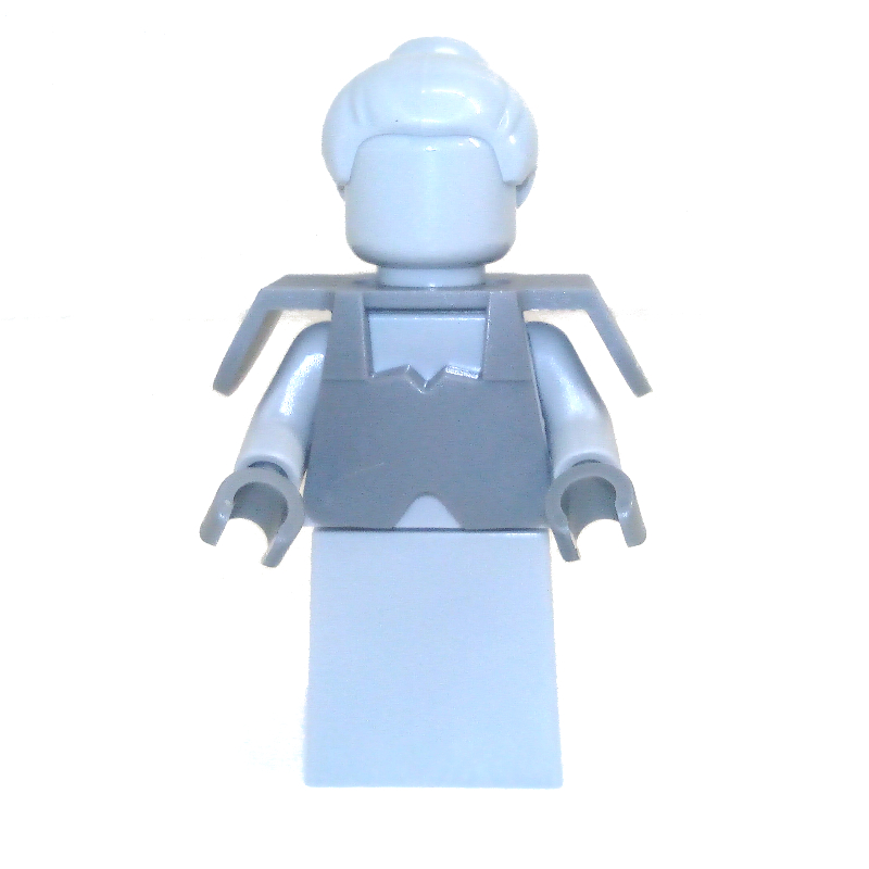 Lego Statue - Lilly Light Bluish Gray Hair in Bun