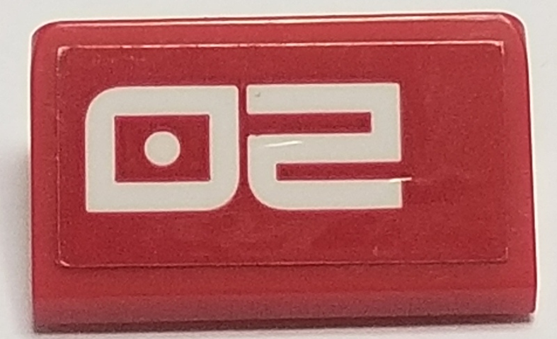 Lego Slope 30 1 x 2 x 2/3 with White '20' on Red Background Pattern (Sticker) - Set 70615