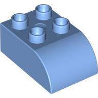 Lego Duplo Brick 2 x 3 with Curved Top / Medium Blue