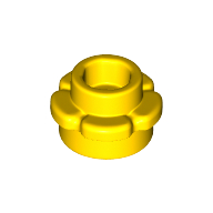 Lego Plant, Flower, Plate Round 1 x 1 with 5 Petals / Yellow