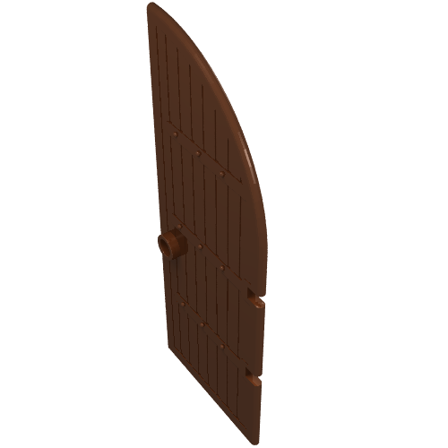 Lego Door, Gate 1 x 4 x 9 Curved Top / Reddish Brown