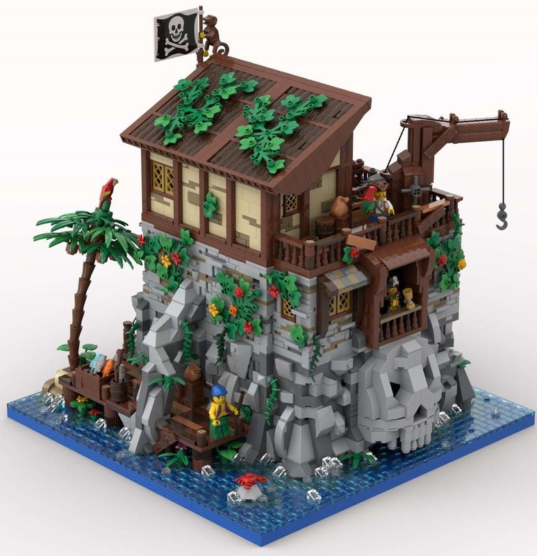 Lego Pirate Skull Island with Redbeard's house