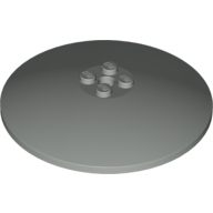Lego Dish 8 x 8 Inverted [Radar], Solid Studs, Rounded Anti-stud Underside / Light Gray
